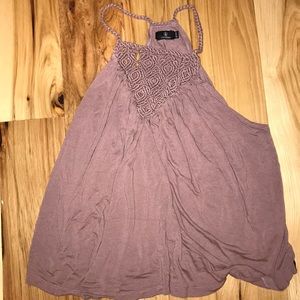 purple crochet flowy tank top!